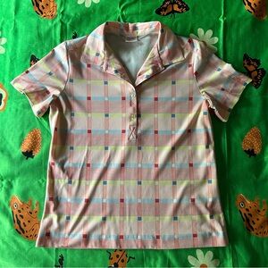Graff Vintage 70s Polo - Geometric Plaid